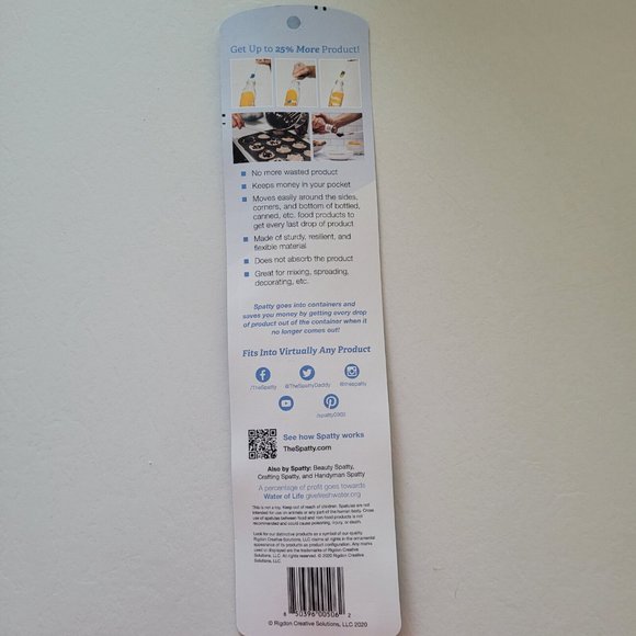 The Spatty & Spatty Daddy Last Drop Spatula Two Piece Set 6" and 12" Shark Tank - Picture 6 of 12